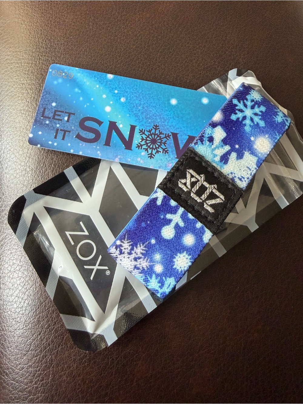 ZOX Exclusive Snowflake Fabric Wristband: “Let It Snow” (Retired)